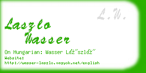 laszlo wasser business card